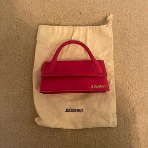 Jacquemus Le Chiquito long bag in hot pink